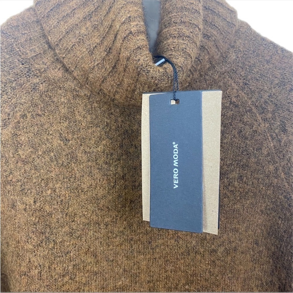 Nwt | VERO MODA Villa Turtleneck Long Sleeve Sweater Dress in Emperador Size S - Picture 4 of 6